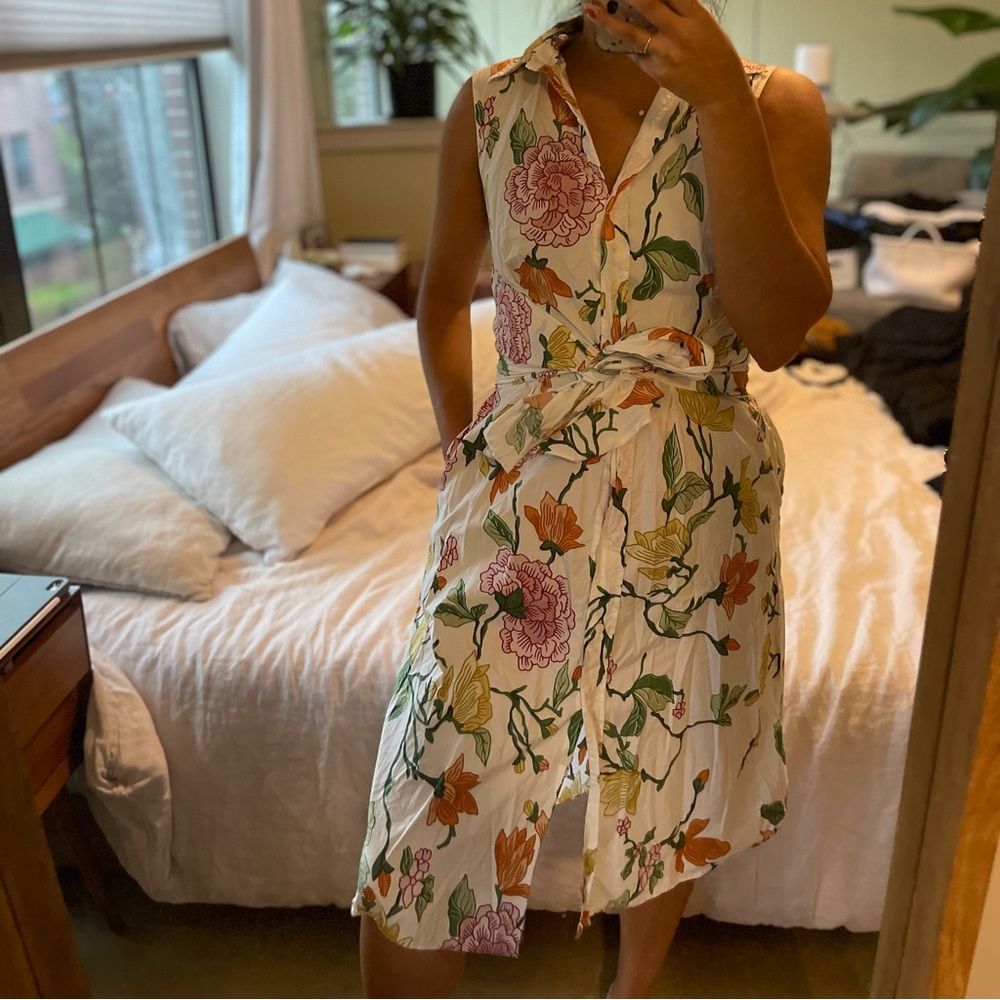 Zara Floral Midi Dress with Pockets